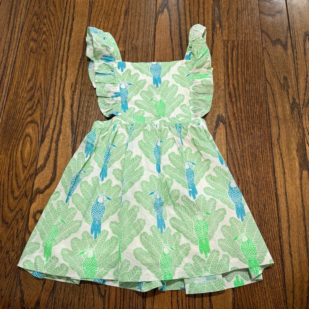 Almirah green toucan print dress- Size 5